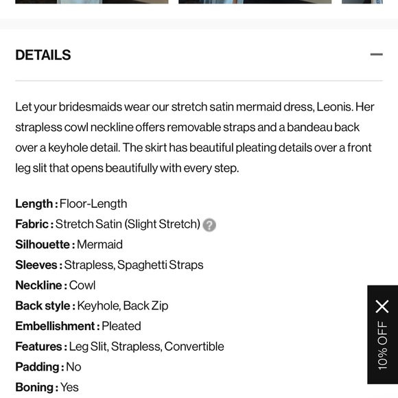 Azazie Strapless Satin Dress in Purple - Picture 5 of 9